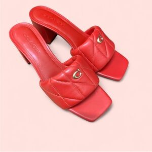Coach Red light block heel